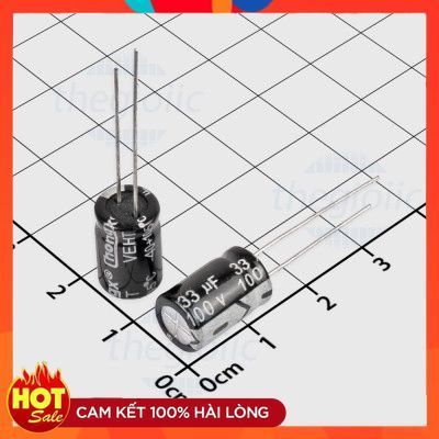 [20 Cái]- Tụ Hóa 33uF 100V 8x12mm Xuyên Lỗ ChipViet Store