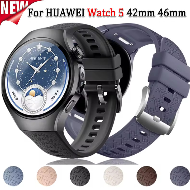 KHÔNG CÓ Khoảng Cách Dây Đeo Silicon Cho Huawei Watch 5 42mm 46mm Vòng Tay Thể Thao Cho Huawei Watch