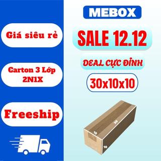  thùng carton gói hàng 30x10x10 bộ 100 trơn cứng 