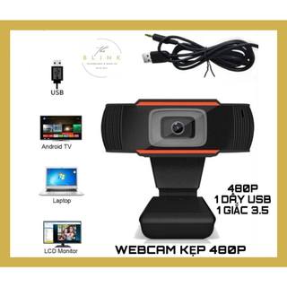 Webcam chân kẹp HD 480P- Học và Làm Việc Online Siêu Rõ Nét- Tích Hợp Micro- Đèn Led Trợ Sáng