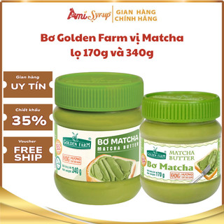 Bơ Golden Farm vị Matcha Size 170g Và 340g, Thơm Béo Đậm Mùi Matcha Cho Bữa Sáng Ngon Bổ Dưỡng