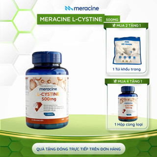  Viên uống Meracine L-Cystine 500mg giúp sáng da hỗ trợ giảm nám giảm mụn rụng tóc giảm gãy móng  Lọ 60V   