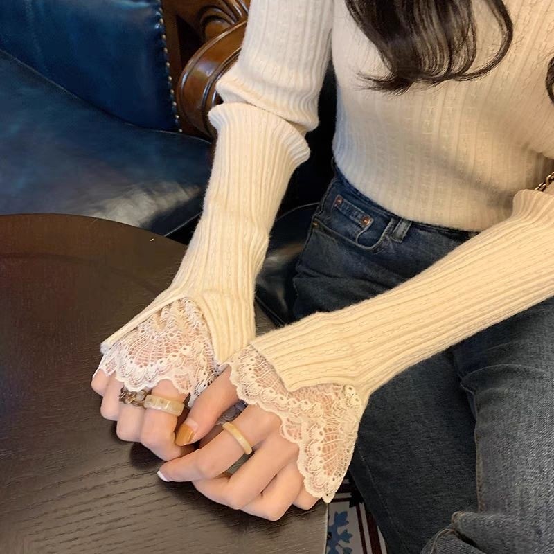 Áo len nữ tiểu thư phối ren mẫu mới 2025 | BigBuy360 - bigbuy360.vn