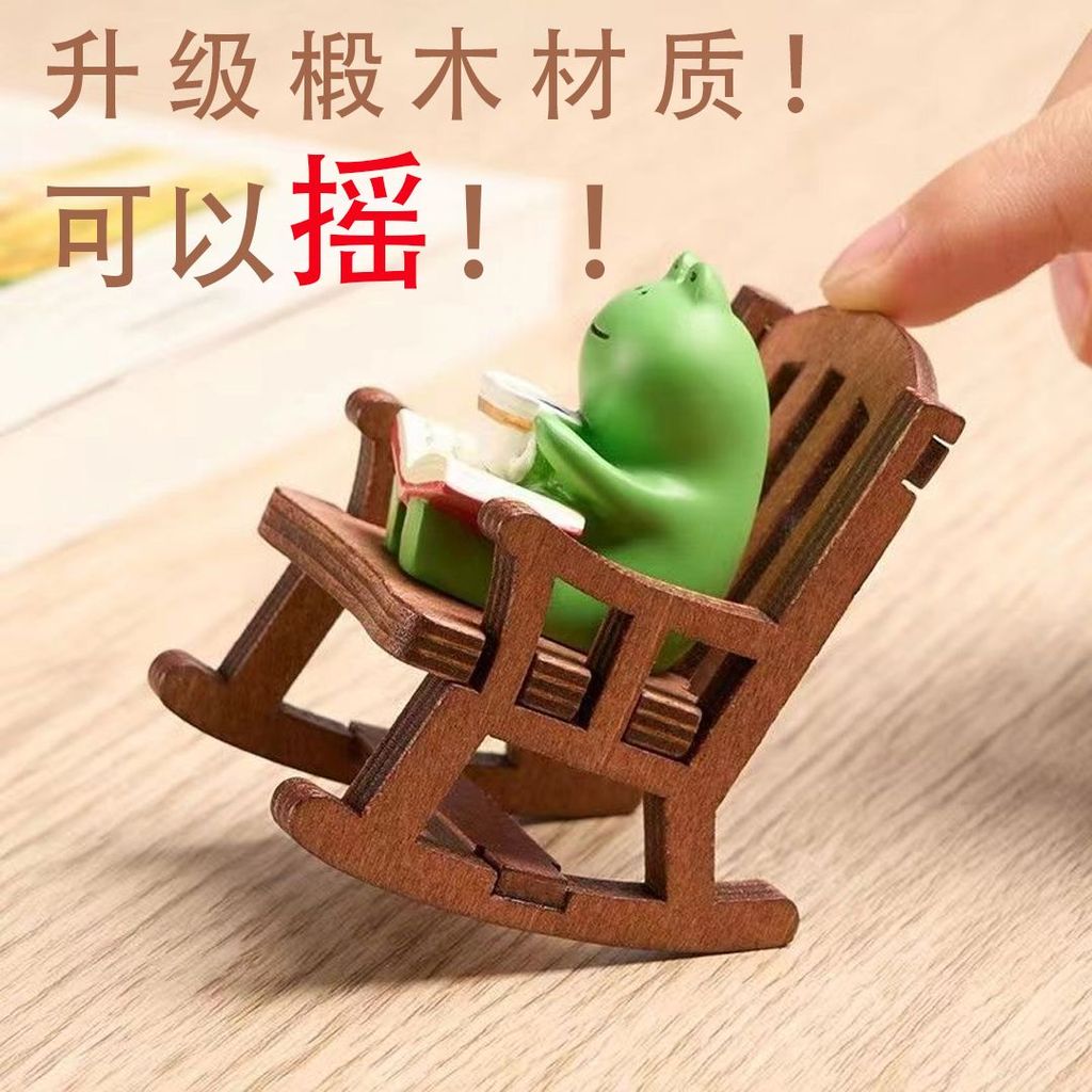 Trang Trí Máy Tính Để Bàn Ếch Bập bênh Hình Ảnh Dễ Thương Chữa Bệnh Nhỏ Trang Trí Bàn Trang Trí Ô Tô