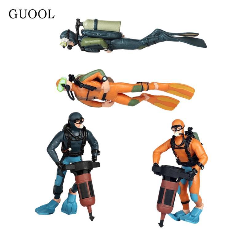 Diver Các Bức Tượng Mini DIY Trang Trí Bể Cá Phụ Kiện Trang Trí Thực Tế Scuba Diver Đồ Chơi Mô Hình 