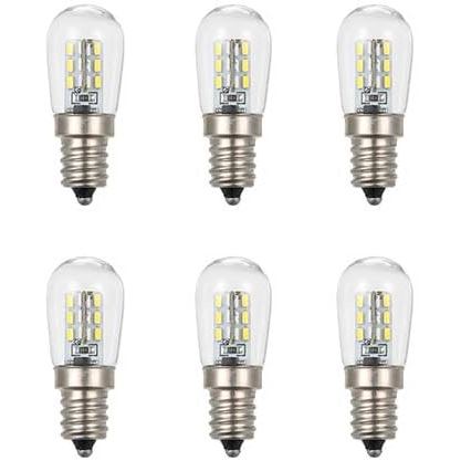 Lixada AC110V / 220V LED Mini Tủ Lạnh Đèn E12 Đế Bóng Đèn Ổ Cắm SMD3014 (Trắng - 6 CÁI, 110V)