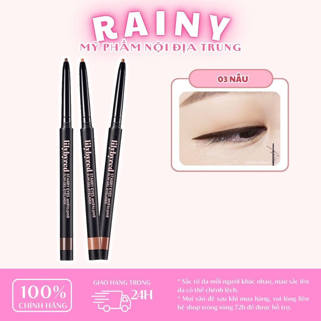 [LILYBYRED] Chì kẻ mắt dạng gel Lilybyred Starry Eyes Am9 To Pm9 Slim