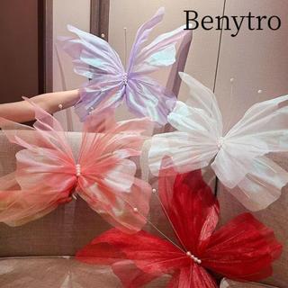 Benytro BENYTRO Hoa Bướm Nhân Tạo, Hoa Nhân Tạo Bướm Lớn 50cm, Lụa Nhiều Màu Sắc Nền Hoa Giả Đạo Cụ Chụp Ảnh Đường