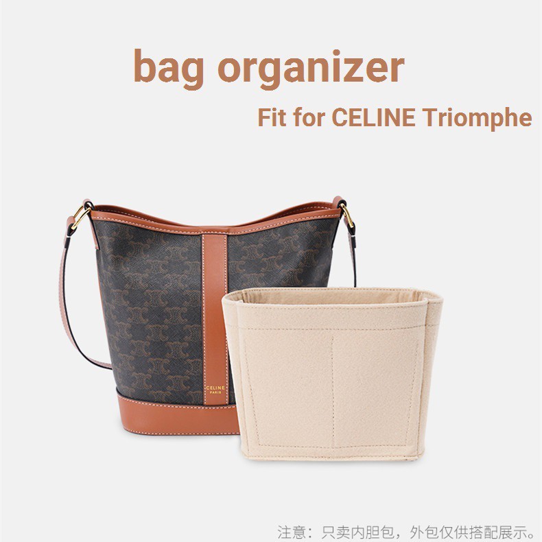 SA2 [mềm mại và nhẹ] dụng cụ sắp xếp túi phù hợp cho celine Triomphe Bucket Bag ngăn túi chèn trong 