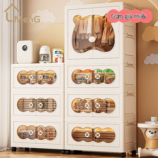 Tủ Nhựa Đa Năng Cho Mẹ Và Bé Tủ quần áo trẻ em nhiều tầng + Bàn thay đồ & cho ăn + Tủ lưu trữ gấp gọn, quà tặng móc áo