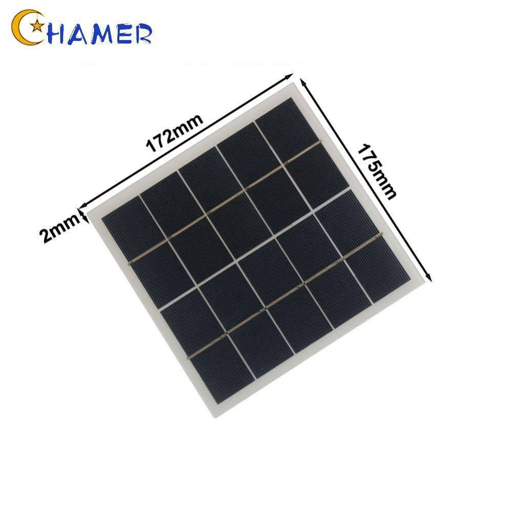 【CHAMER】Solar Panel Charger 4W 5V Compact Design for Security Lighting and Small Devices【HomeLiving】
