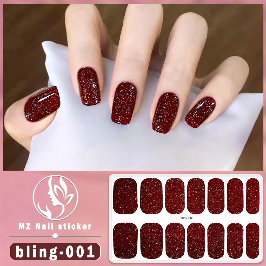 Sản phẩm mới Hàng có sẵn Charm Finger Bl Style Chameleon Nail Sticker Aurora Style Nail Polish Film 