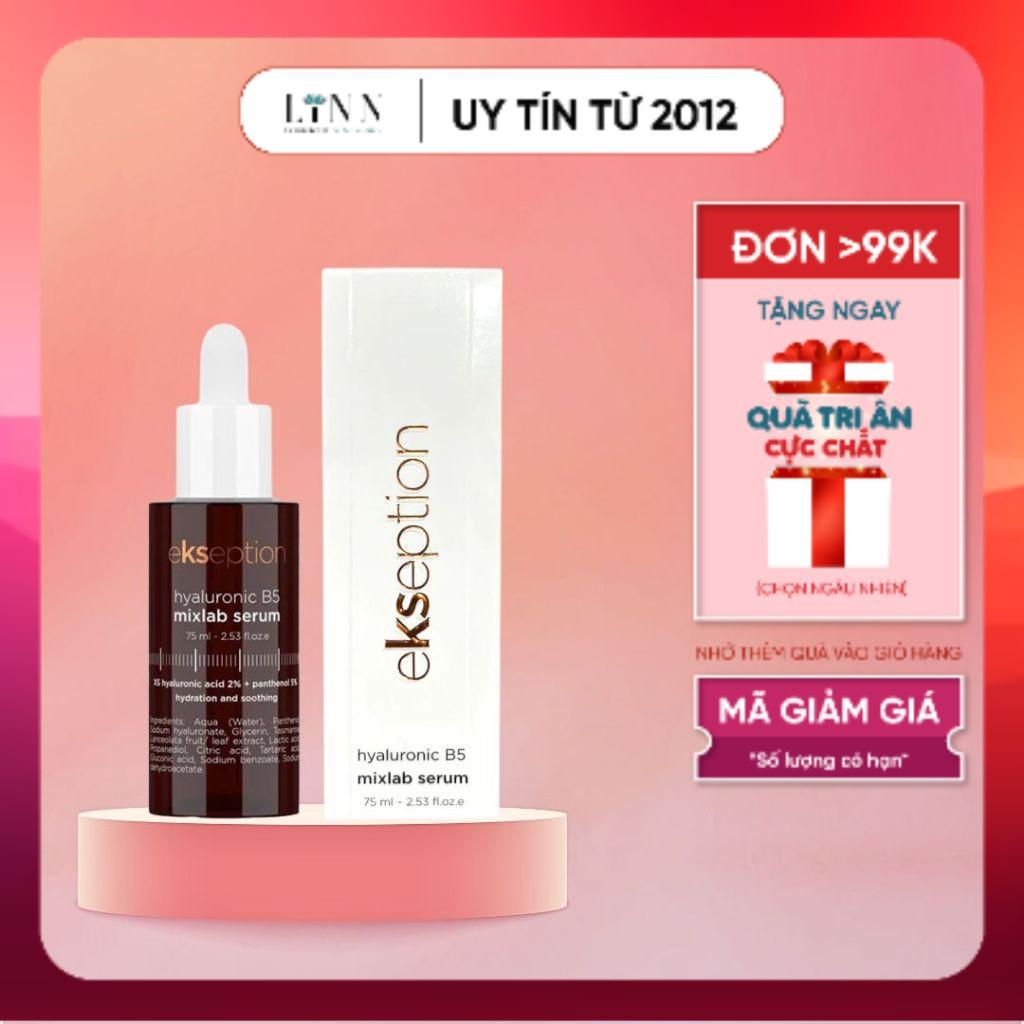 [Ekseption] Tinh chất dưỡng ẩm làm dịu da Ekseption Hyaluronic B5 Mix lab Serum 75ml chính hãng