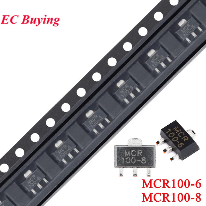 EC buying 10 Cái / lốc MCR100 MCR100-6 400V / 0.8A MCR100-8 600V SOT-89 MCR 100-6 100-8 Silicon Điều
