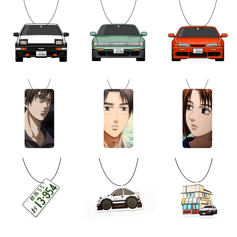 Initial D Car Fragrant Tablets Fujiwara Tuohai Car Rearview Mirror Fashion Brand Aromatherapy Orname