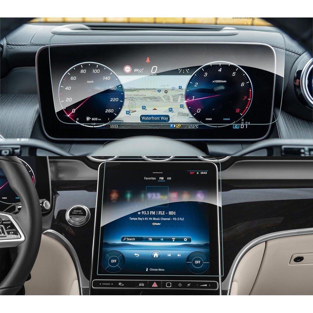 SHAOHAO 2024 2025 GLC 300 Bảo Vệ Màn Hình Cho 2023-2025 Mercedes-Benz GLC 300 / 2022-2025 C Class W2