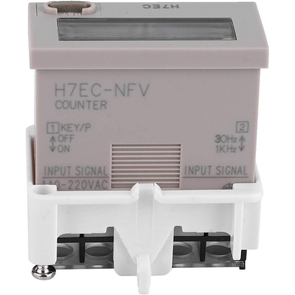 Bộ đếm kỹ thuật số LCD, Bộ tổng hợp bộ đếm điện kỹ thuật số H7EC-NFV AC 110-220V với màn hình LCD 8 