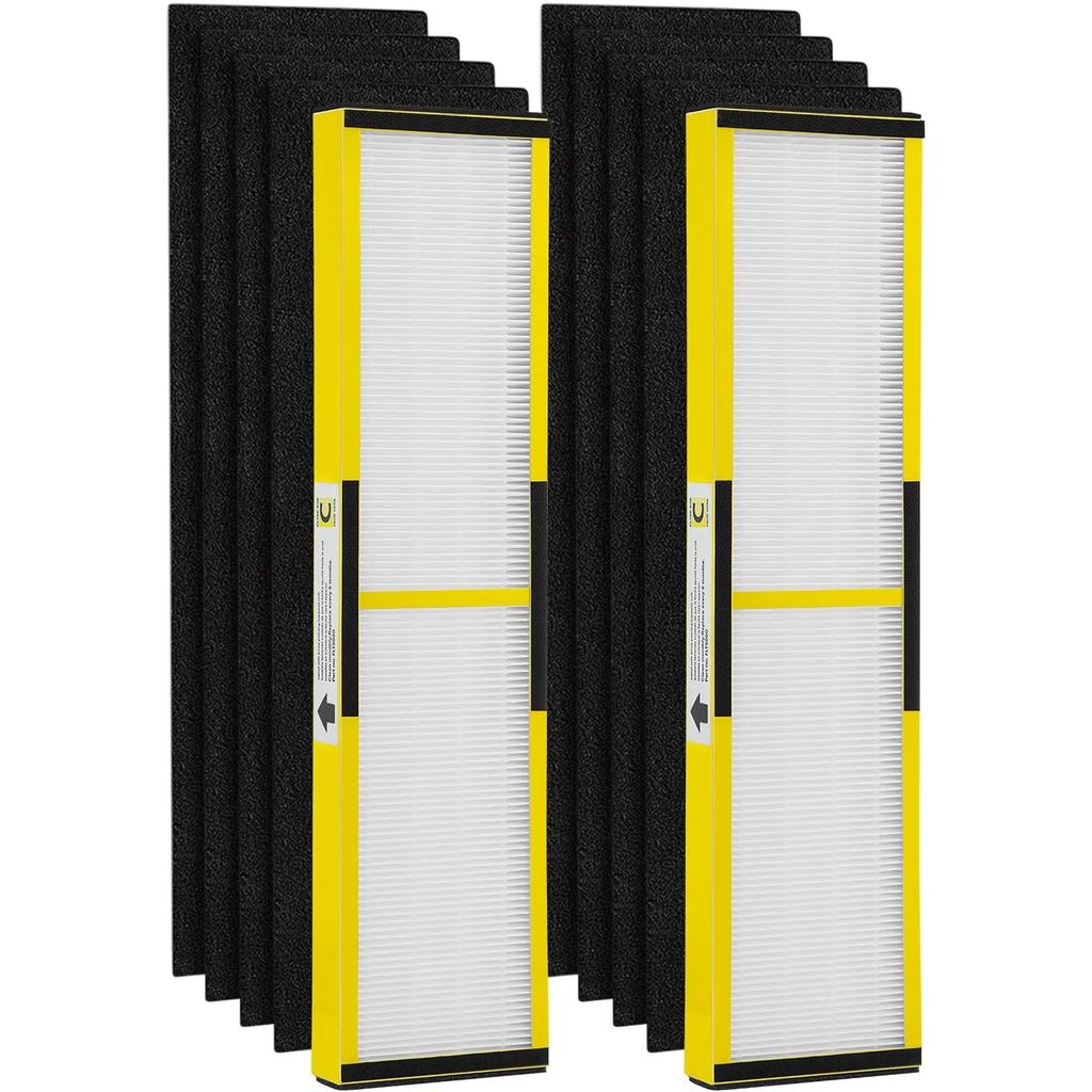 Isinlive 2 Gói FLT5000 Bộ Lọc HEPA C Thay Thế Với 8 Gói Than Hoạt Tính Lọc Trước Tương Thích Với Máy