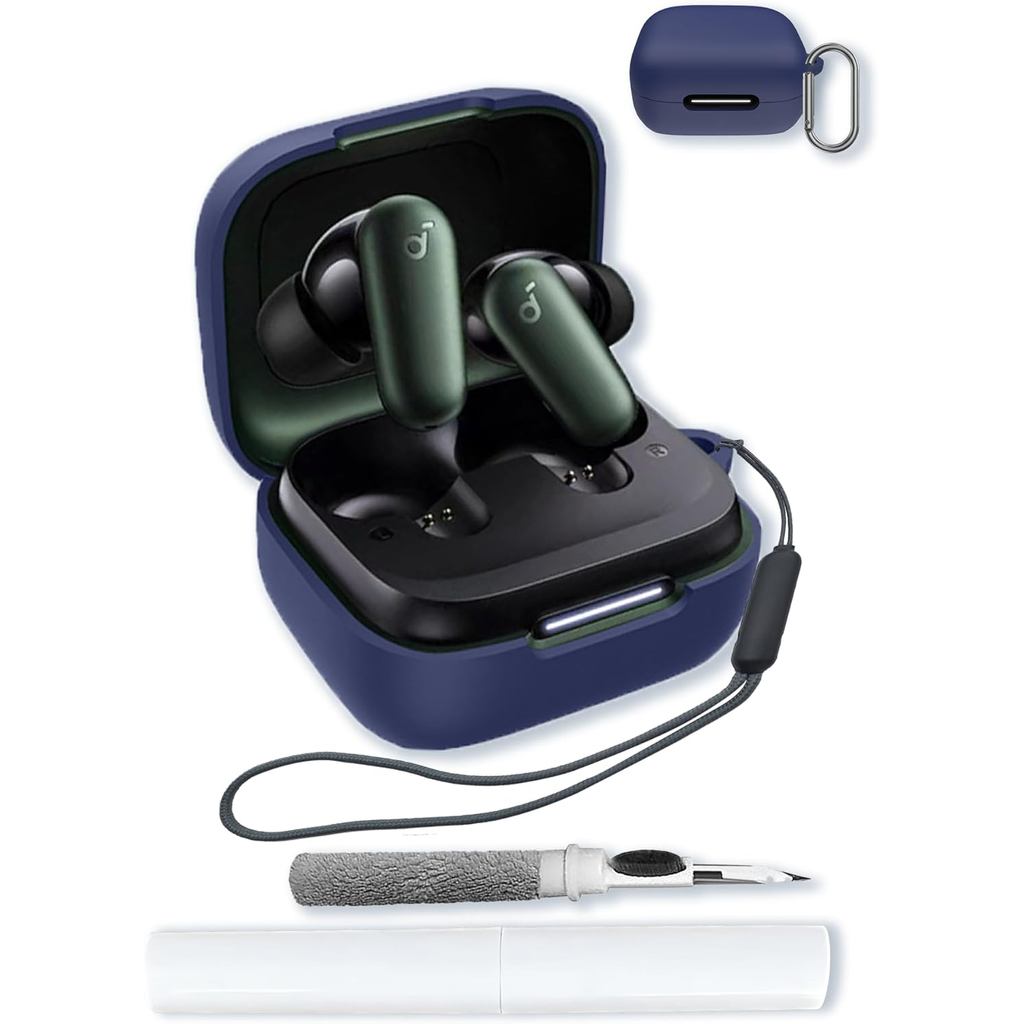 Ốp Silicon chung Tương thích với Soundcore P30i của Anker có móc khóa, Bộ làm sạch và dây buộc, Vỏ b