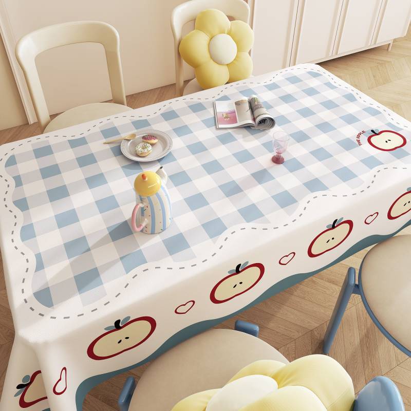 【Ready Stock】 Warm Table Cloth Cute Style Washable and Dustproof Desktop Mat Cartoon Desktop Tablecl