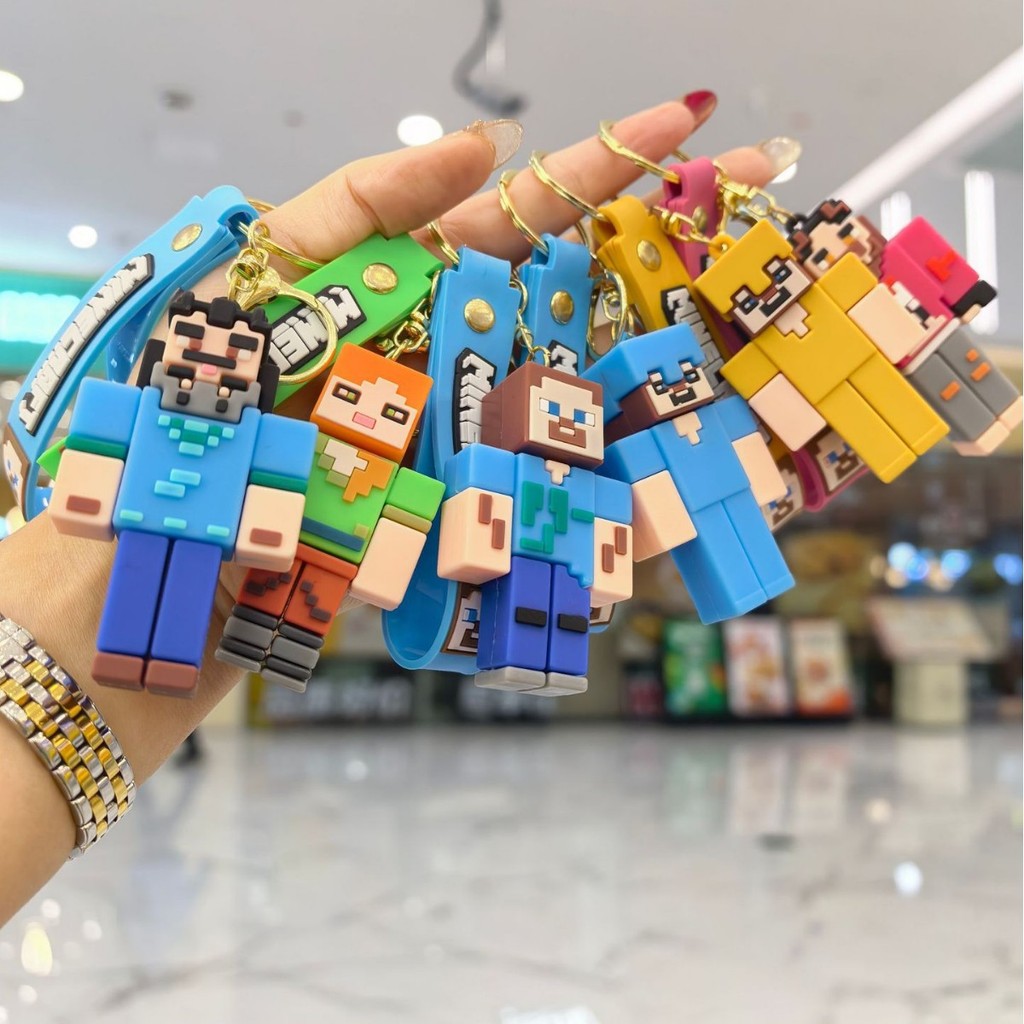 Sản phẩm mới Hàng có sẵn Minecraft Móc khóa Minecraft Schoolbag Mặt dây chuyền Mặt dây chuyền Quà tặ