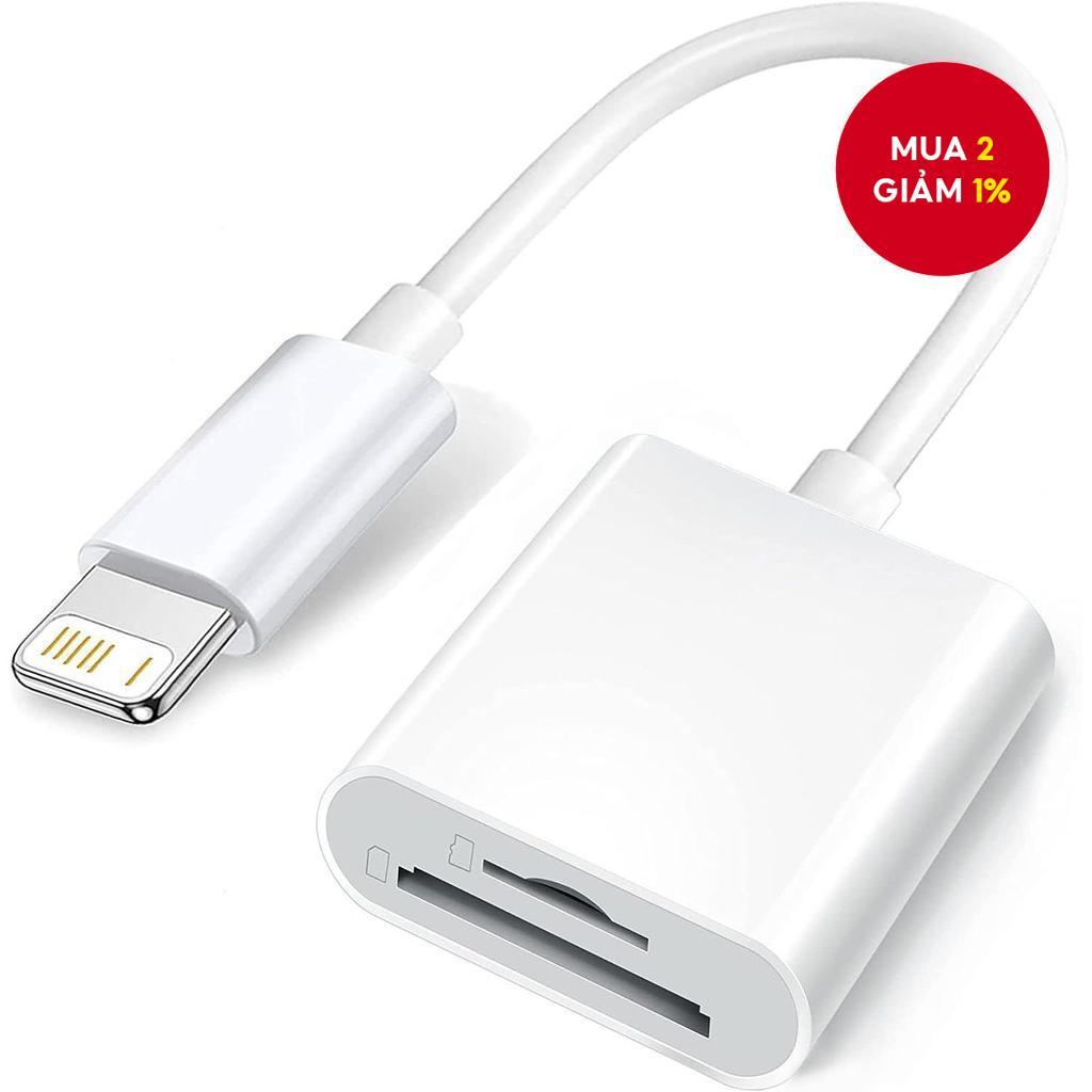 Đầu đọc thẻ SD/TF 2 trong 1 Lightning OTG mới cho iPhone iPad