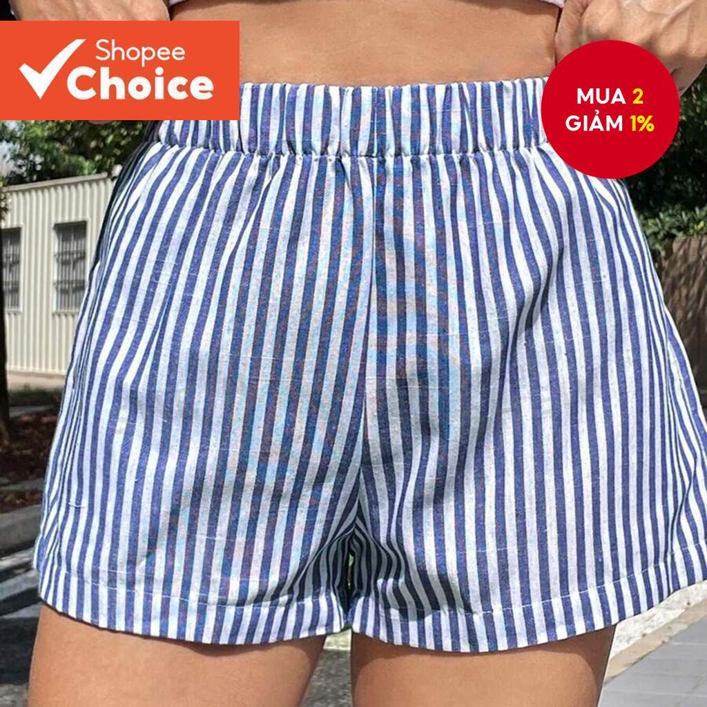 Quần Short Nữ Sọc Họa Tiết Ngắn LNL71037