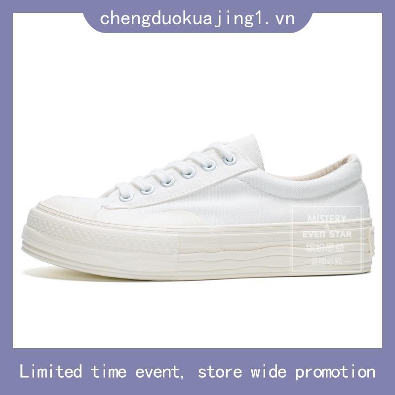 MiSTERY Giày Thể Thao Trắng đầu Tròn Dễ Thương Thời Trang Cho Nữ MIS-614