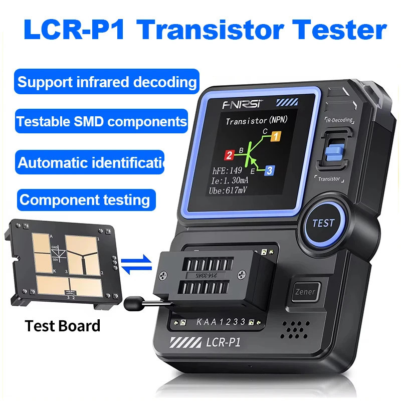 LCR-P1 Transistor Tester Diode Triode Transistor Điện Dung Meter Điện Trở LCR ESR Meter Máy Kiểm Tra