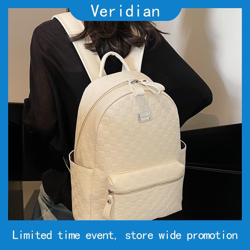 Balo Da Đi Học IBAG Balô Da Thời Trang Nam Nữ Cặp Da Pu Cao Cấp Cặp Học Sinh Balo Đựng Laptop 14 Inh