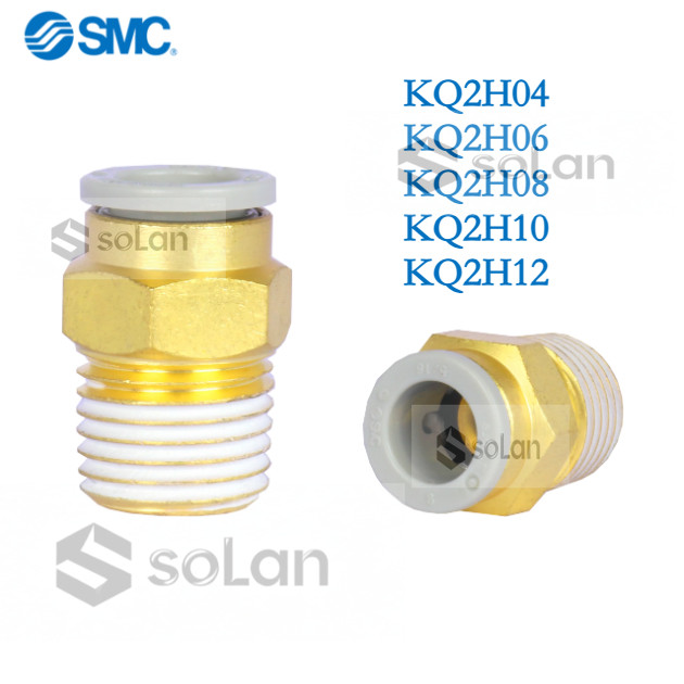 Đầu nối nhanh SMC Trachea KQ2H04-KQ2H06-KQ2H08-KQ2H10-KQ2H12-M3A-M5A-M6A-01AS-02AS Có ren thẳng