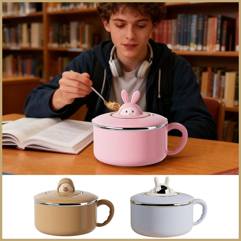 Salad Hộp Đựng Cơm Trưa 1200ml Mì Ăn Liền Bộ Đồ Ăn Lớn Thoát Nước Inox Bát Salad Hộp Đựng Cơm Súp wo