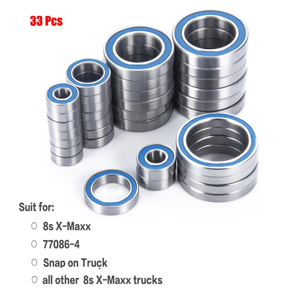 33 Chiếc Cao Su Con Dấu Mang Bộ Cho 1 / 5 Xmaxx 8s 77086-4 RC Buggy Xe Tải Vòng Bi Xanh Nâng Cấp Phụ