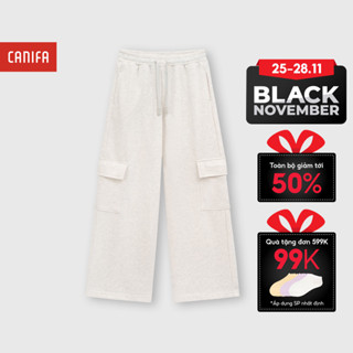  Quần nỉ bé gái CANIFA túi hộp ống suông rộng cá tính 1BP25C002 