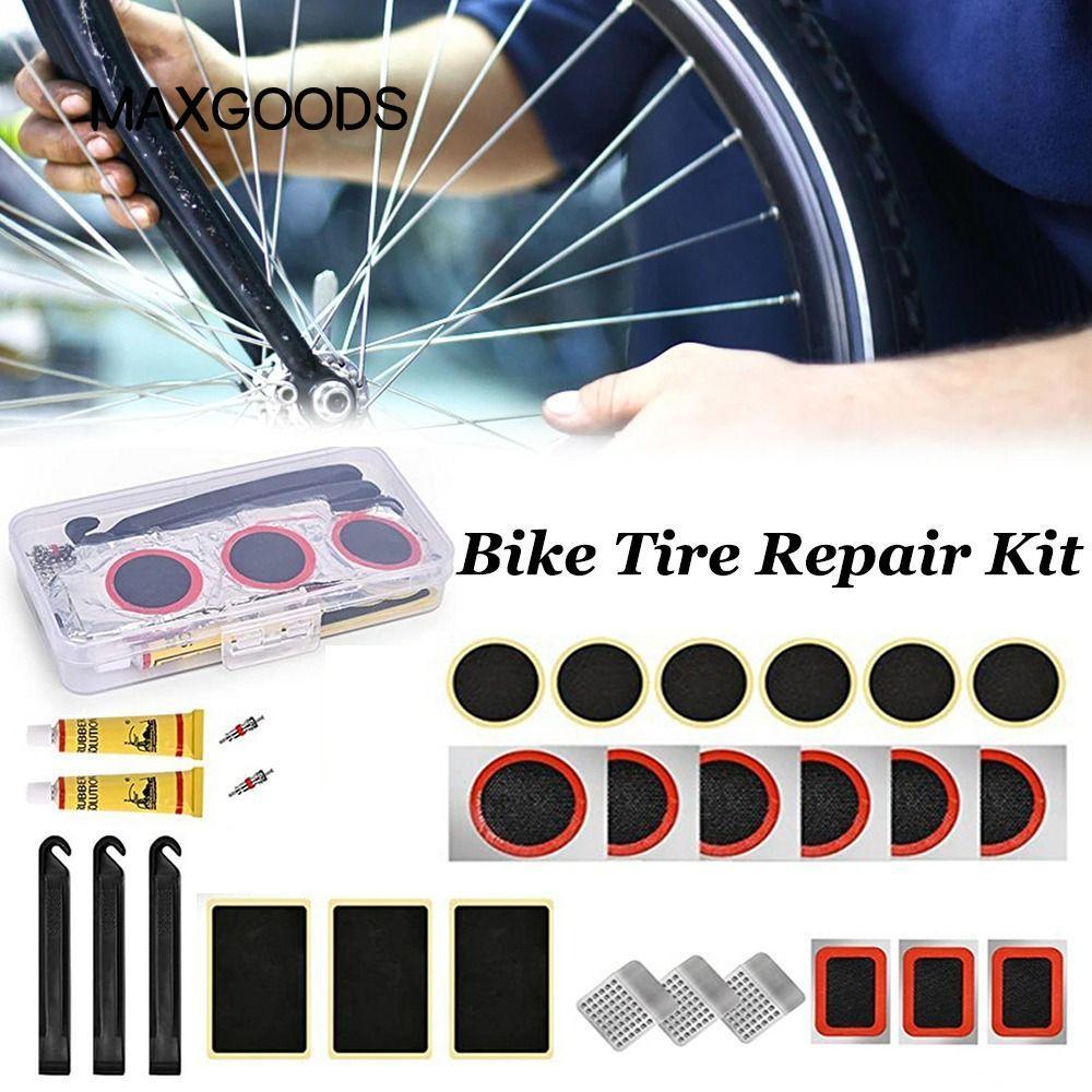 Bộ sửa chữa lốp xe đạp MAXGOODS - Miếng dán thủng và công cụ hữu ích cho xe đạp, xe máy MTB, road bi