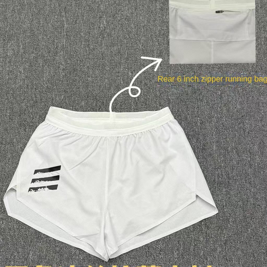 Track and Field Shorts Men's Breathable Quick Dry Training Sports Marathon Belt Waist Bag Running Pr