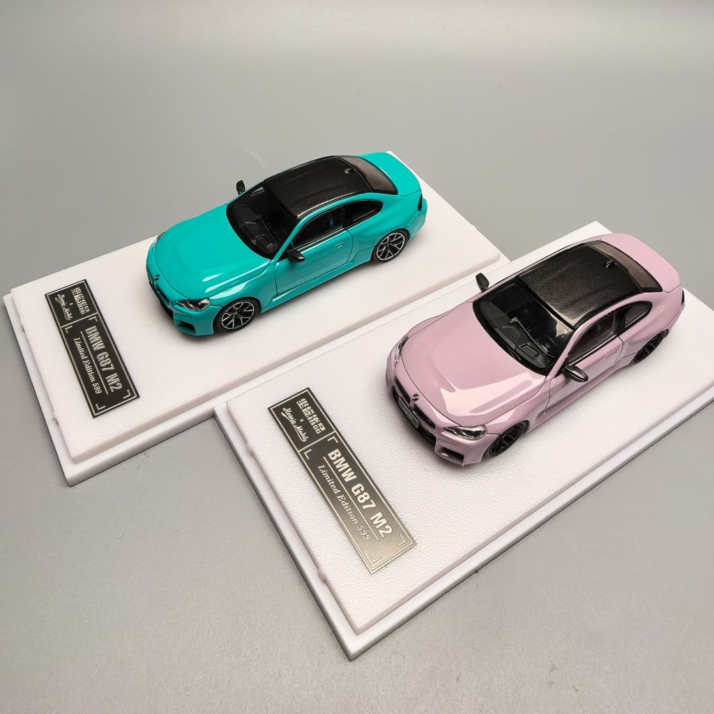 Howie Model 1 / 64 BMW M2 G87 HM Hợp Kim Hồng Diecast Xe Mô Hình Đồ Chơi Quà Tặng Sinh Nhật