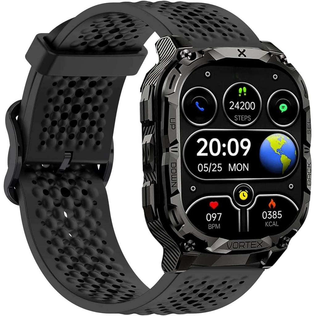 Lamshaw Tương thích với dây đeo CARBINOX Vortex, dây đeo silicon có khóa kim loại Tương thích với CA