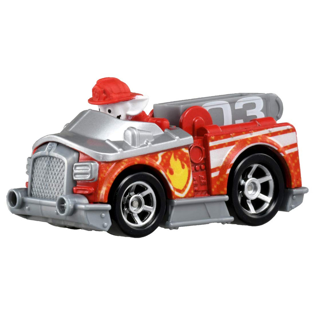 Paw Patrol Xe Diecast Marshall Xe Cứu Hỏa (Phiên bản huy hiệu)