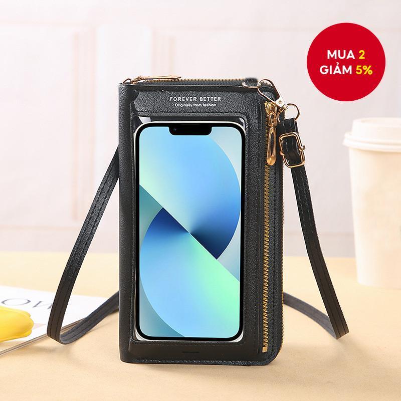 Túi đeo chéo điện thoại màn hình cảm ứng Túi đựng ví Mini trong suốt chống trộm Ví đựng đa chức năng​​
