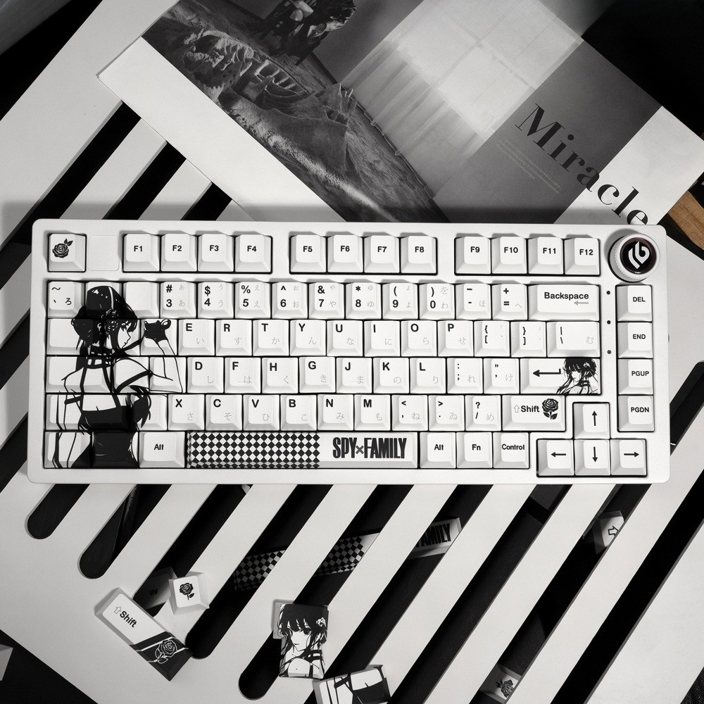 Spy × Family Keycaps Cherry 130 Phím Profile PBT Dye Thăng hoa Wooting Aula F75 Mechanical Keycap Co