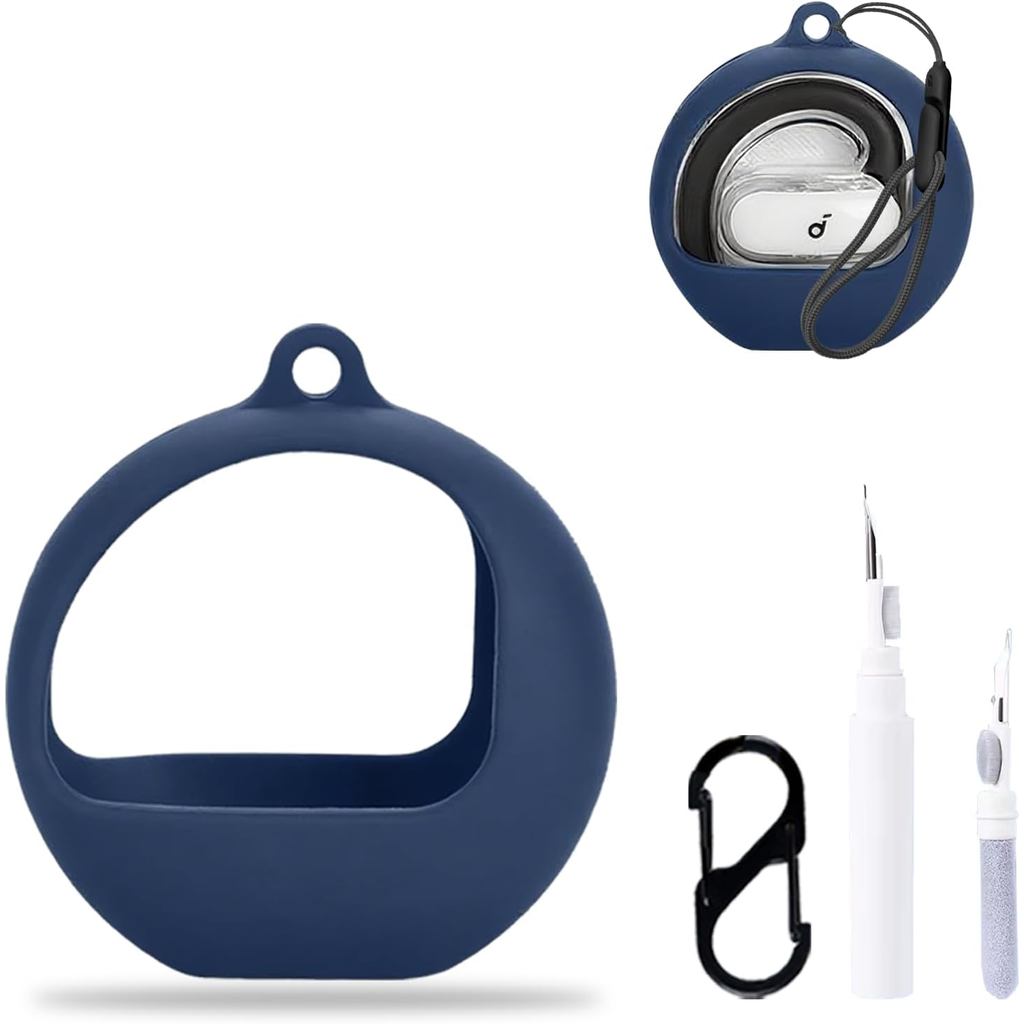 Dành cho Vỏ Soundcore V40i, Vỏ bảo vệ tai nghe (có Carabiner + Dây buộc + Bút làm sạch) Chống rơi, C