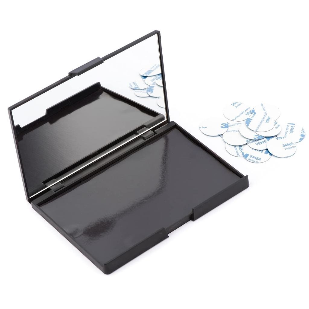 Allwon Trống Từ Nhựa Phấn Mắt Trang Điểm Với 15 Chiếc Dính Trống Bảng Kim Loại Dán Cho Phấn Mắt Son 