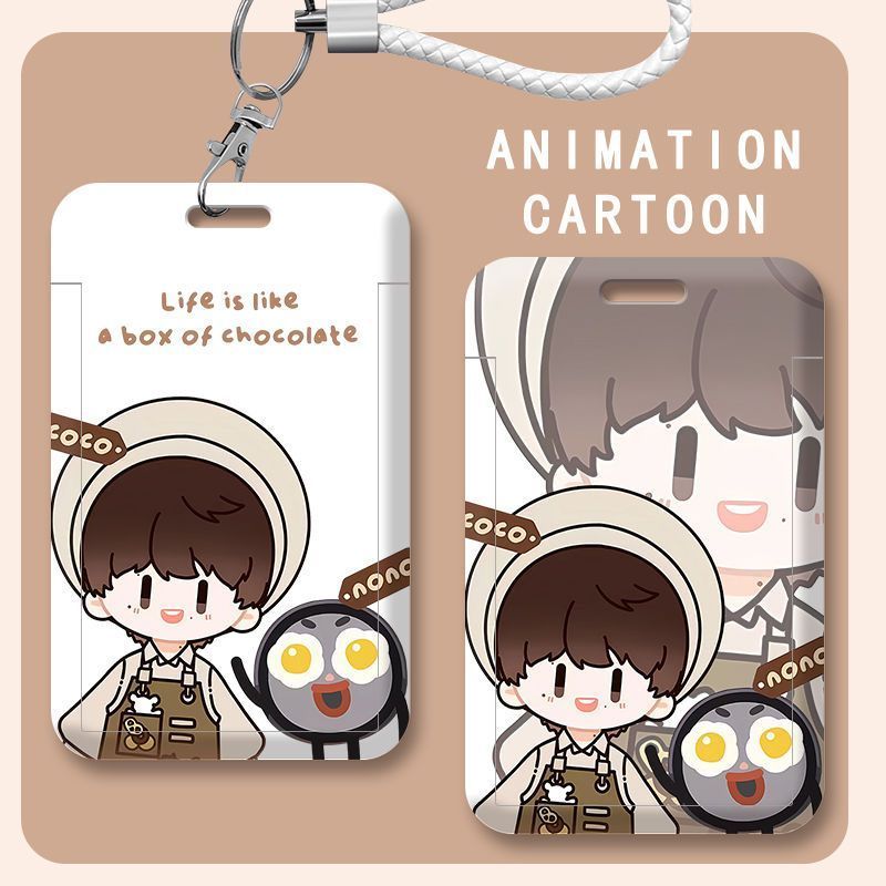 Zhou Shee Zhou Coco Zhou Han Hộp đựng thẻ dễ thương Hộp bảo vệ thẻ xe buýt Trường học Thẻ bữa ăn Thẻ