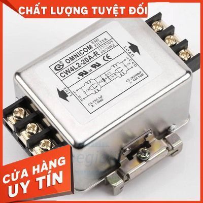 CW4L2-20A-R Bộ Lọc Nguồn 1 Pha 20A 115/250V Gắn Ray FixLab – Linh Kiện & Sửa Chữa