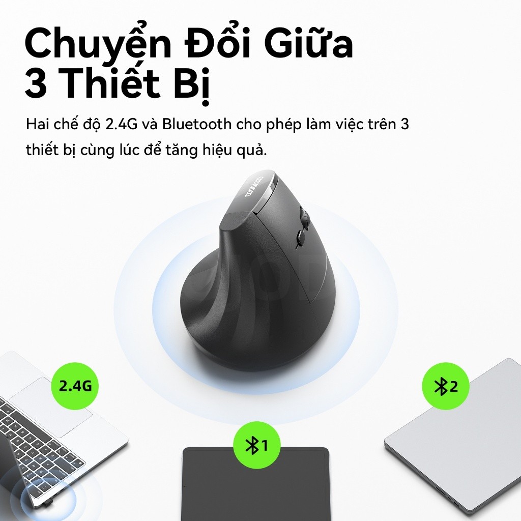 Chuột không dây Bluetooth Goojodoq, chế độ kép 2.4G, DPI 5 cấp, khả năng tương thích rộng rãi | BigBuy360 - bigbuy360.vn