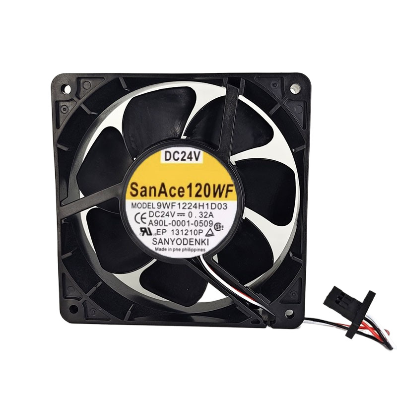 Quạt cắm ba chân Sanyo 12038 24V 0,32A 9WF1224H1D03 Fanaco