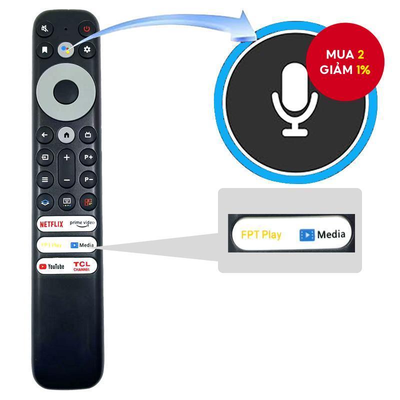 902V Thích hợp cho TCL Smart LCD TV Bluetooth Điều khiển từ xa bằng giọng nói Việt Nam FBT PLAY APP 