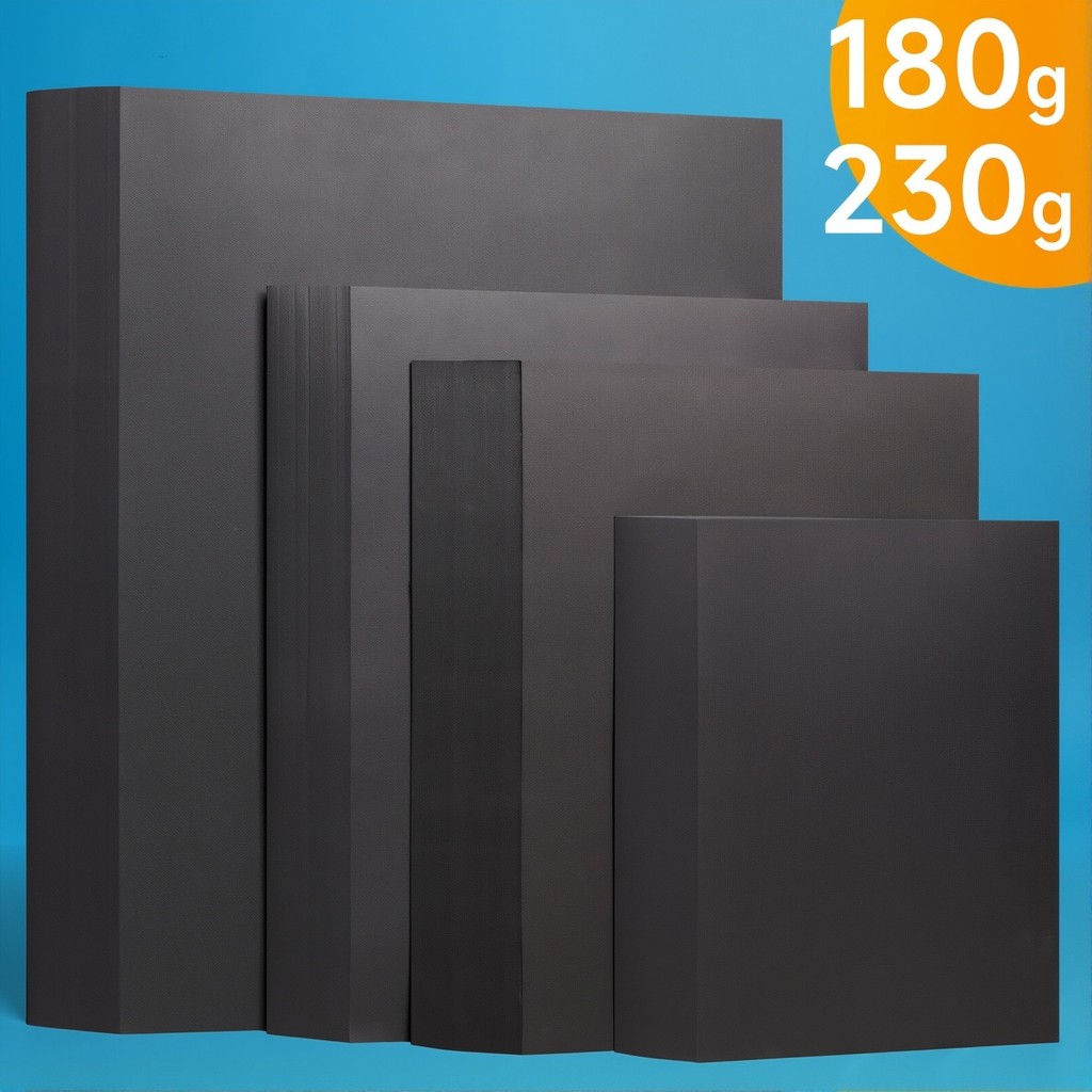 Bìa cứng thủ công bìa cứng tự làm Giấy thủ công trẻ em Giấy bìa cứng đen a4 4k Bìa cứng màu đen 4 Gi