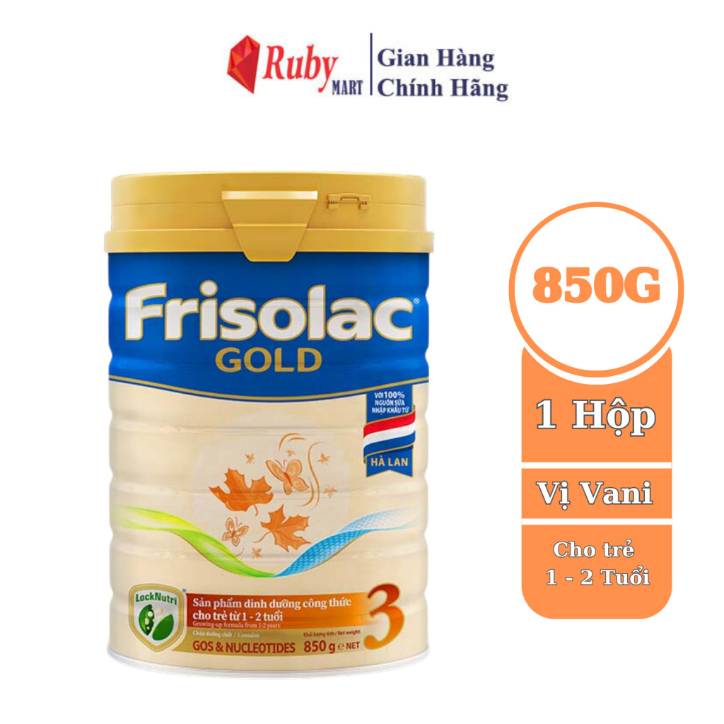 Sữa Bột Frisolac Gold 3 lon thiếc 850G-cho trẻ từ 12-24 tháng tuổi